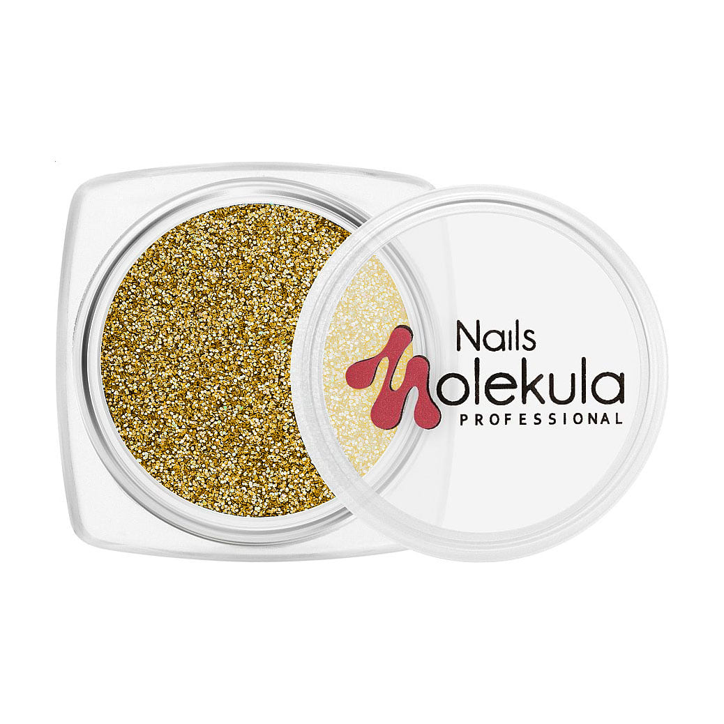 Пісок для декору нігтів Nails Molekula Professional Sand For Design, Gold Holographic, 3 г